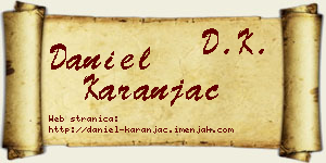 Daniel Karanjac vizit kartica